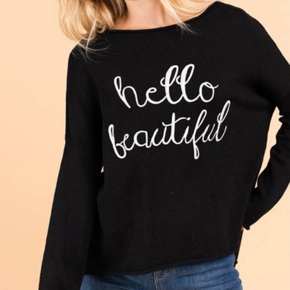 Gilli Hello Beautiful Embroidered Sweater 2X